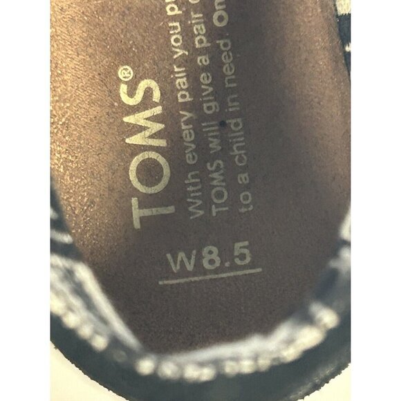 Toms Shoes Women 8.5 Desert Wedge Black Suede Bootie Lace Up Aztec Ankle Boots - Picture 4 of 9